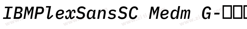 IBMPlexSansSC Medm G字体转换